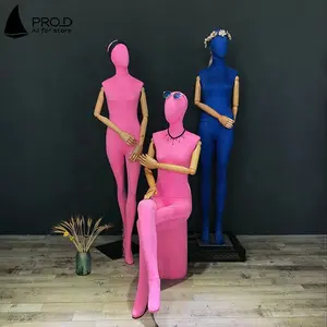 Winkel Etalage Multi-color Mooie Staande Full Body Display Kleding Mannequin Fluwelen Vrouwelijke Mannequins