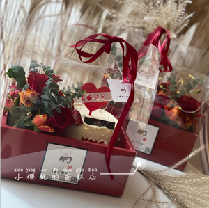 IMEE Bellissima Scatola Trasparente per Fiori e Torte, Contenitore Portatile per Dessert, Ideale per San Valentino e Festa della Mamma - Product Image 4