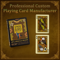 Logo d'impression personnalisé personnalisé carte de poker de luxe à noyau noir étanche jeu de cartes à jouer en papier écologique