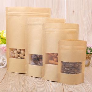 Tea <b>Bag</b> Kraft Paper Self Sealing <b>Bag</b> Coffee Seeds <b>Sweets</b> Ziplock Seal Paper <b>Bag</b> Resealable Pouch Packaging - Product Image 1