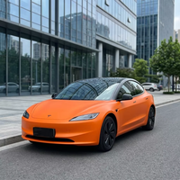 Film adhésif pour voiture Highcool en vinyle chromé mat orange, sans bulles d'air, pour impression et design de carrosserie automobile