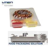 Pack pratique de boulangerie donuts biscuit sauce à tremper confiture blister remplissage thermoformeuse machine