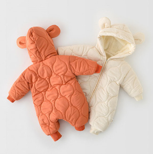 Peleles con capucha para bebés recién nacidos de 3 a 36M, ropa infantil de algodón, mono cálido para nieve, ropa de exterior, invierno, 2022 - Product Image 3