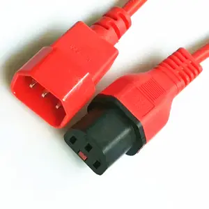 3ft 6ft 10ft 250V IEC C13 C14 Power Cord Extension Interchangeable Plug Computer AC Electrical Power Cable With UK US EU AU Plug