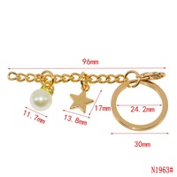 Fabrication en usine porte-clés porte-clés en métal personnalisé sac à main sangle étoile porte-clés porte-clés pendentif