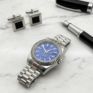 Reloj de pulsera para hombre, mecánico automático de lujo, serie con calendario, movimiento NH35, acero inoxidable, con esfera de agujas - Product Image 6