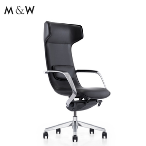 M & W Cómoda silla de oficina giratoria de cuero genuino Execellence Silla de oficina moderna - Product Image 1
