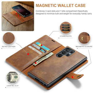 Étui de protection magnétique 2-en-1 pour carte S23 Ultra et portefeuille S26 Ultra A17 - Product Image 3