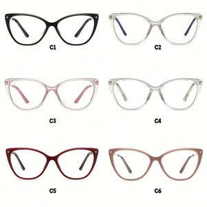 Gafas de Sol de Moda 2025 con Logotipo Personalizado para Mujer, Montura de Aleación TR90 en Forma de Mariposa, Gafas Ópticas Anti Luz Azul - Product Image 6