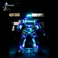 Sculptures décoratives impressionnantes sur le thème de l'anime du robot illuminé par LED futuriste