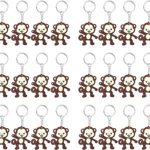 Safari Animal PVC Llaveros Variedad de lindos diseños de animales Mono Jirafa Elefante Tigre Ideal para niños Amantes de los animales - Product Image 2