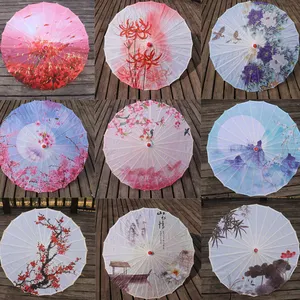 DD1510 ombrellone di danza classica artistica per costumi di fotografia di nozze decorazione del soffitto ombrello di carta oliato cinese fatto a mano