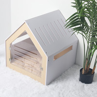 Fabrieksgroothandel katten- en hondenhuisjes, huisdierenmeubilair voor binnen en buiten, hondenbed, houten hondenbench