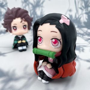 Diseños populares Anime Figuras De Demoned <span class=keywords><strong>Slayer</strong></span> sentado Kamado Nezuko Kamado Tanjirou Figuras de acción para la diversión del anime - Product Image 2