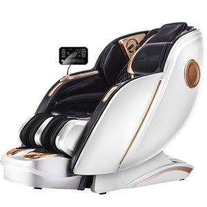 4D Robotic Massage Chair SL Guide Rail Full Body Zero Gravity Electric Massage Chair Black And White - Product Image 1