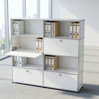 Meuble de rangement en métal certifié, durable et personnalisable, avec étagères élégantes et capacité pour poudres, pour hôtel, studio, outils, verre trempé, entrée