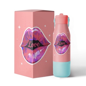 Vaso Térmico de 24oz con Estampado de Corazón de San Valentín, Taza de Viaje de Acero Inoxidable 304 con Asa para Camping, Mantiene la Temperatura de 6 a 12 Horas - Product Image 2
