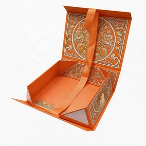 กล่องของขวัญรองเท้าพับได้สีชมพูแบบกำหนดเอง บรรจุภัณฑ์กระดาษแข็งรักษ์โลก พร้อมโลโก้ <span class=keywords><strong>ป</strong></span>ิดด้วยแม่เหล็ก และดีไซน์พกพาสะดวก - Product Image 1