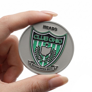 Crea la Tua Moneta Personalizzata con Logo, in Lega <span class=keywords><strong>di</strong></span> Zinco, Smalto Morbido, per Club <span class=keywords><strong>di</strong></span> Calcio, Arbitri, Moneta da Lancio, Token - Product Image 5
