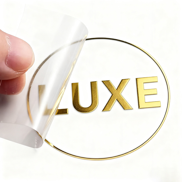 Custom 3d Logo Metal Transfer Stickers Gold Foil UV Adhesive Sticker Personalized Labels DIY Decals Waterproof