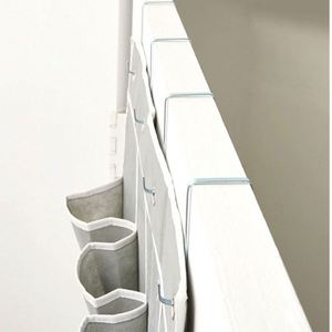 Non-Woven 24 Pockets <b>Large</b> Pockets Over the Door Hanging Shoe Toy Organizer Grey - Product Image 3