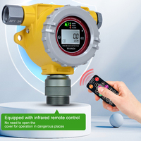 Detector de Gas Metano CH4 Industrial Fijo en Línea con Protección IP66, Pantalla LCD y Valores de Alarma Ajustables