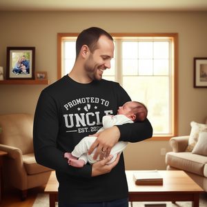 T-shirt à manches longues « Promoted To Uncle Est 2026 » <span class=keywords><strong>pour</strong></span> l'annonce de la naissance d'un bébé <span class=keywords><strong>pour</strong></span> l'oncle - Product Image 3