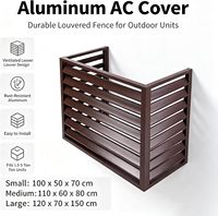 Cache-climatiseur extérieur en aluminium sur mesure, étanche, avec persiennes, pour jardin et cour arrière, protection de la vie privée