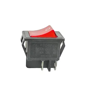 4pin 250V 30A T125 2 maneira ON-OFF Indicador Red Light Rocker Switch