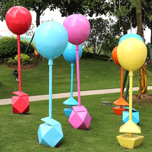 <b>Balloon</b> Sculpture Stainless Steel Fiberglass Outdoor Landscape <b>Decoration</b> Irregular Geometric Modern Design Floor Mount - Product Image 3