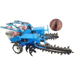 trench digger cable chain trencher machine garden ditcher vegetable and greenhouse trenching digging machine for ditch