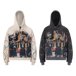 Nhà Máy 2025 Chất Lượng Hàng Đầu Thiên Chúa 100% Bông Người Đàn Ông Áo Nỉ Áo Thun Thời Trang Đường Phố Bộ Đồ Thể Thao Nặng Tốc Độ Áo - Product Image 1