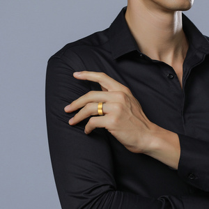 Trang Sức Thời Trang Độc Đáo Nhẫn Đôi 8Mm Nhẫn Cưới Bộ Nhẫn Đính Hôn Vàng Nhẫn Nữ 18K - Product Image 5