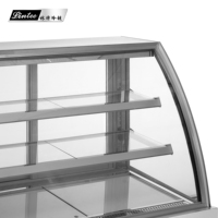 Vitrine de pâtisserie à température unique autoportante, réfrigérateur commercial pour desserts, éclairage LED, dégivrage automatique