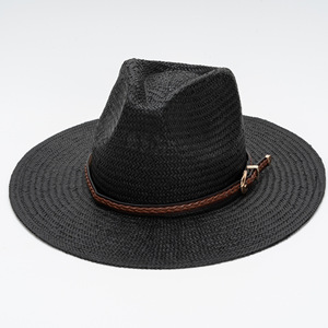 Sombrero de Paja Tejido de Ala Ancha con Hebilla Decorativa, Estilo Jazz, para Protección Solar al Aire Libre, Playa y Pesca, Nuevo Producto de Verano - Product Image 6