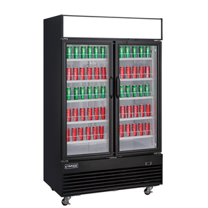 Réfrigérateur professionnel à Double porte <span class=keywords><strong>en</strong></span> verre, réfrigérateur vertical pour boissons - Product Image 3