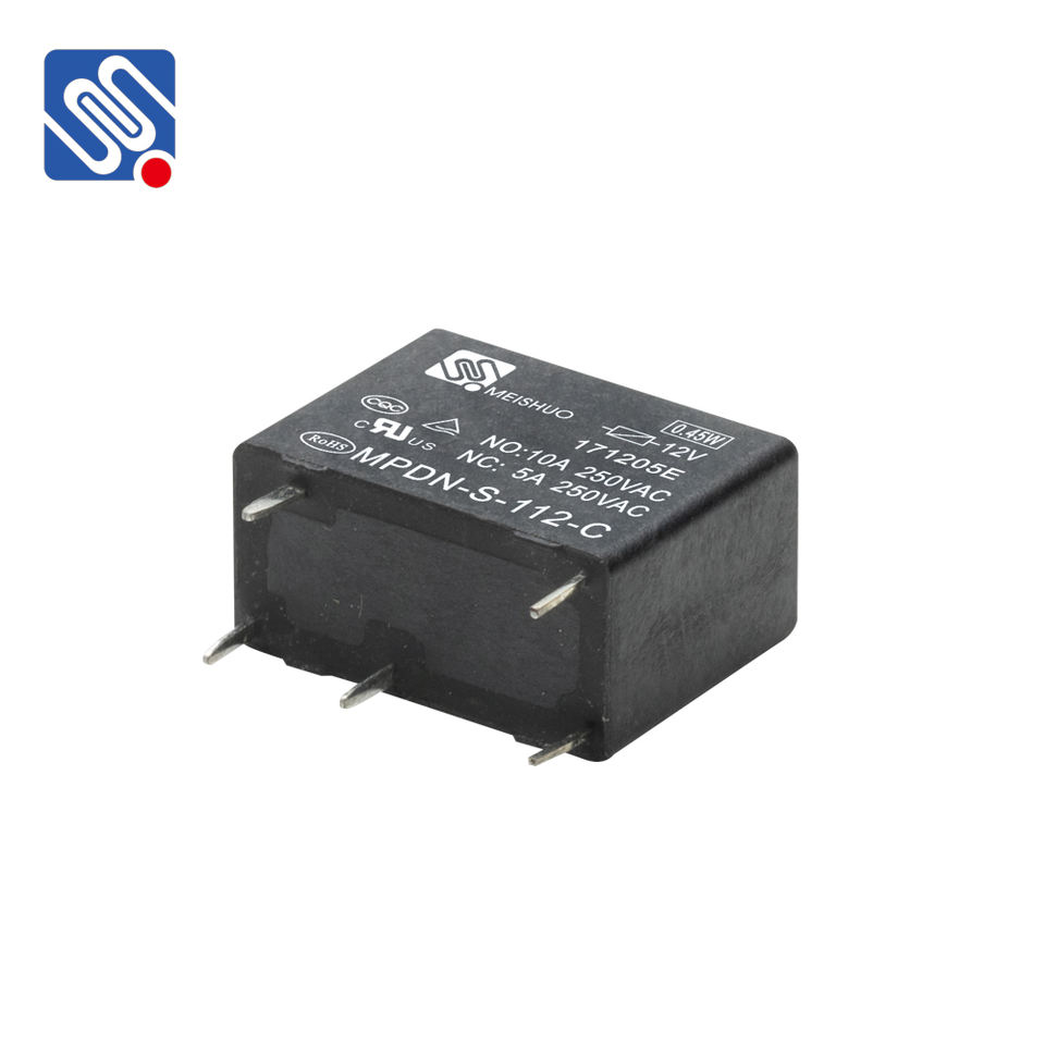 Meishuo MPDN 250VAC Miniature 4PIN Relay 24V DC 0.2W 10A 1A Contact Protective Switch Electromagnetic Relay