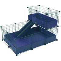 Cage pour cochon d'Inde C&C Standard 2x3 Luxe Classique avec plateau en plastique et fermeture à bouton, cage pour animaux de compagnie de qualité supérieure pour petits animaux