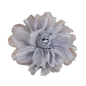 Corsage en tissu organza, fleur rose, 11 cm, accessoire pour cheveux et vêtements, fleurs faites à la main pour décorations DIY - Product Image 5