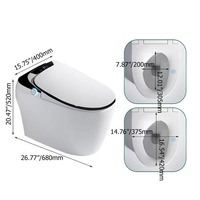 Euro CE approuvé Salle de bain Chaleur Siège S-trap P-trap Bidet Lavage Confortable Prévention des chocs électriques Toilette intelligente Intelligente