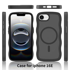 Nouveaux étuis de protection <span class=keywords><strong>anti</strong></span>-chute pour téléphone <span class=keywords><strong>portable</strong></span> Wave Edge pour iPhone 16e PC TPU matériel étui de téléphone de charge magnétique pour iPhone 16 - Product Image 2
