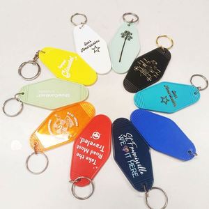 Wholesale Cheap Colorful Plastic <b>Custom</b> Printing Hotel <b>Keychain</b> Blank Keytag Promotional Keychains & Carabiners Hotels Motels - Product Image 5