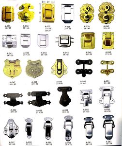 Bao Bì Bằng Gỗ Hộp Đồ Trang Sức Ngăn Kéo Cửa Tủ Sửa Chữa Trang Trí Kim Loại Khóa Quà Tặng Hợp Kim Thủ Công Clasp Tủ Khóa Bắt Chốt - Product Image 5