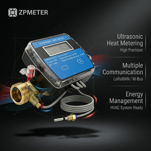 Compteur d'énergie fiable DN15 - DN500 Haute Précision MBUS RS485 2400/9600 Compteur de Chaleur Ultrasonique pour Système CVC - Product Image 1