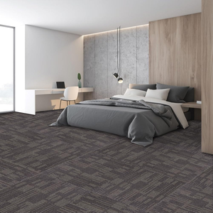 Dalles de moquette commerciales modulaires en gros directement de l'usine, moquette de sol de <span class=keywords><strong>bureau</strong></span> moderne, support en bitume, dalle de moquette de <span class=keywords><strong>bureau</strong></span> grise - Product Image 4