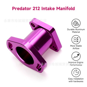 Colector de Admisión Predator de 212cc, Aleación de Aluminio Morado, Kit de Reparación y Reemplazo - Product Image 5