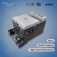 Machine de distribution et de séchage de poudre DTF 500 mm à prix d'usine avec système de refroidissement à air froid et enrouleur automatique