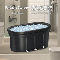 Baignoire pliante ovale en PVC épaissi pour adulte, avec filet de maintien et anneau pneumatique, pour hydrothérapie, rééducation sportive et usage domestique