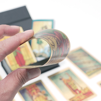 Boîte d'emballage personnalisée pour cartes de tarot et d'oracle en papier artistique holographique 300gsm/350gsm/400gsm, Shenzhou TC02, écologique