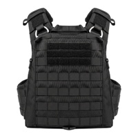 Système de gilet modulaire sur mesure compatible MBAV avec pochette pour plaques et panneau MOLLE avant amovible pour utilisation sur le terrain